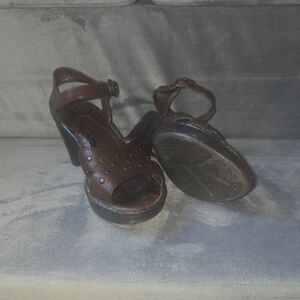 Born Chocolate Brown Women's Heeled Sandals